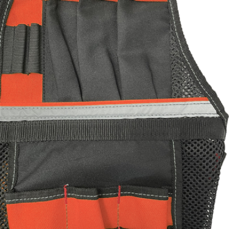 reflective safety strips on tool vest