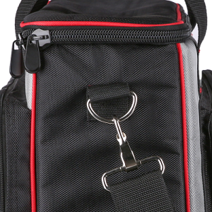 smooth zipper and the metal carabiner clip hook