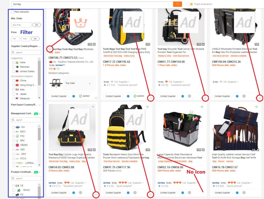 select products on alibaba.com