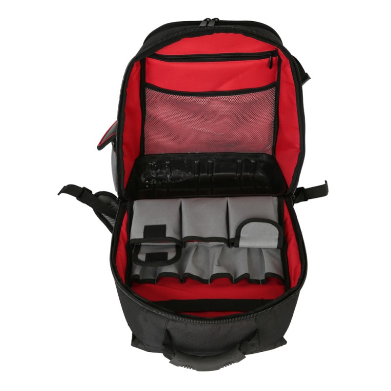 Main compartment of tool backpack