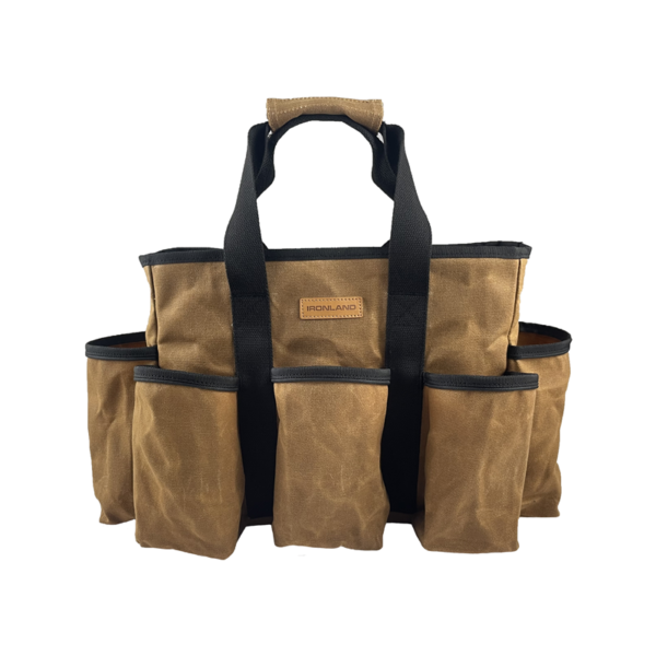 17 Inch Waxed Canvas Tool Tote Bag